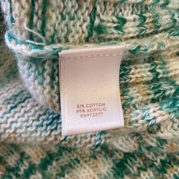 LC Lauren Conrad | Space Dye Turtleneck Knit Green/Tan XXL - Picture 8 of 12